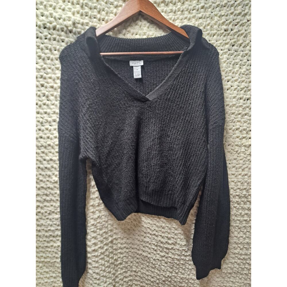 Rue21 Black Sweater with Collar